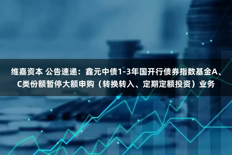 维嘉资本 公告速递：鑫元中债1-3年国开行债券指数基金A、C类份额暂停大额申购（转换转入、定期定额投资）业务